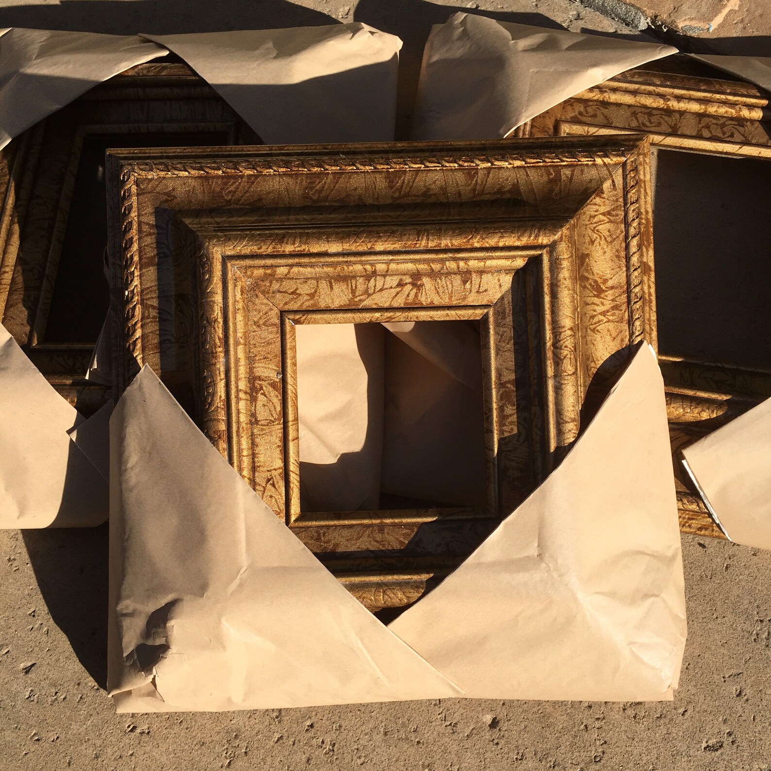 SemiOrnate Antique Gold Marble Embellished Wooden Frame Etsy