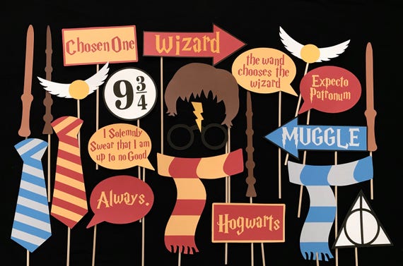 Harry Potter Themed Photo Booth Props | Etsy