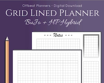 Happy Planner Inserts. Monthly and Weekly Bullet Journal Hybrid.