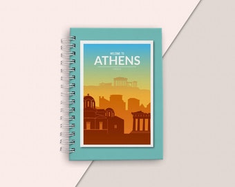 ADHD Planner, Athens Greece Quarterly Planner, Notebook for your Goals and Projects, perfect for Small Business Owners and Students.