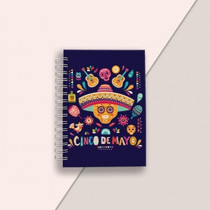 Spiral Notebook, Mexican Fiesta, Dot Grid or Lined Journal
