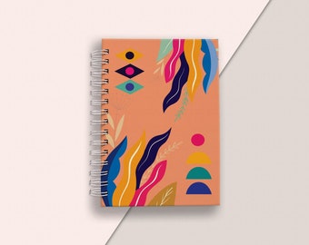 Habit Tracker Journal or Lined Notebook, Spiral Bound, Dot Grid, Gift for Easter