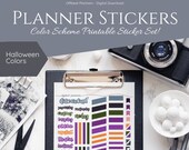 Halloween Planner Stickers for Monthly and weekly digital planner sticker printable.