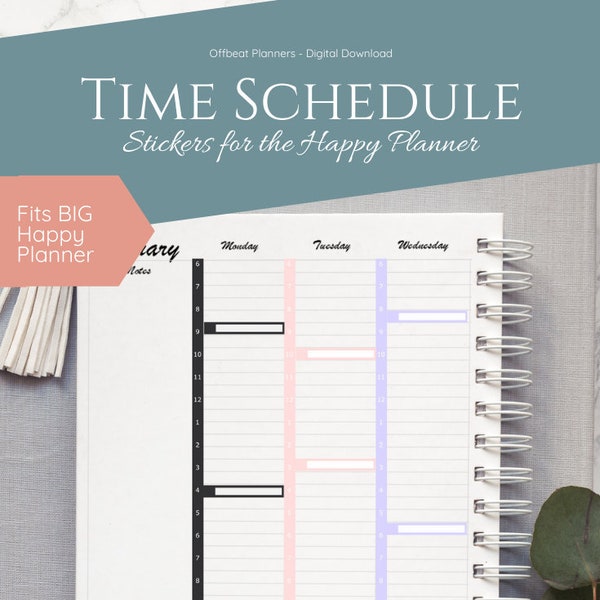 Stickers horaires galaxie rose, stickers pour événements et rendez-vous, stickers pour chronologie toutes les heures pour votre GRAND Happy Planner.