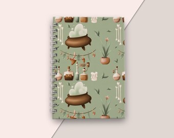 Spooky Halloween Hardcover Journal: Lined or Dot Grid, Handmade Diary Notebook