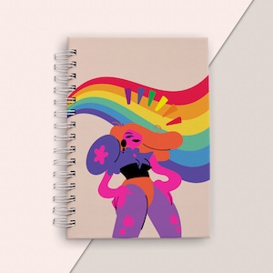 Rainbow Planner Book, Rainbow Undated Planner, Gay Planner, Pride Calendar, Rainbow LGBTQ Planner, Pride Planner Book, Undated Monthly Hips