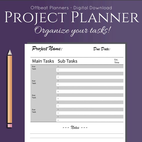 detailed goal and task planner for your school planner letter etsy detailed planners