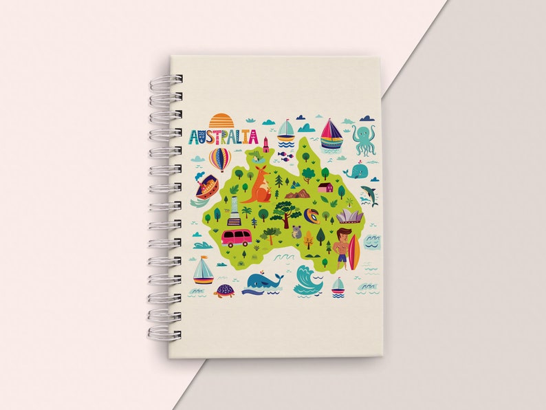 BRAZIL TRAVEL ART, Travel Journal, Adventure Journal, Vacation Journal, Travel gift, Travel Notebook, Vacation Planner, Travel Map, Event Australia