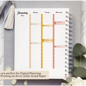 30 Minute Interval Time Schedule Stickers, Appointment Book, for Vertical Planners. Fits BIG & Classic Happy Planner image 4