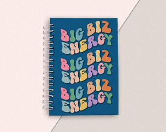 SMALL BUSINESS JOURNAL, Big Biz Energy, journal and planner, journal and stickers, journal art, journal as a book cover, journal blank pages