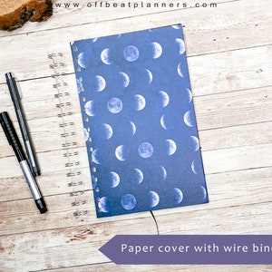 Moon Phases Custom Month and weekly planner with Dot Grid Journal Pages and Goals Planner