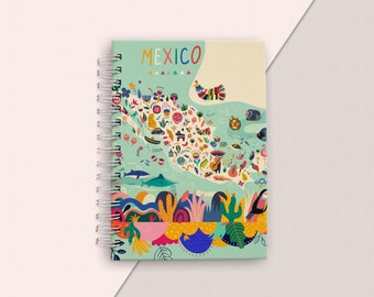 Mexico Map Travel Journal: Handmade Vacation Diary