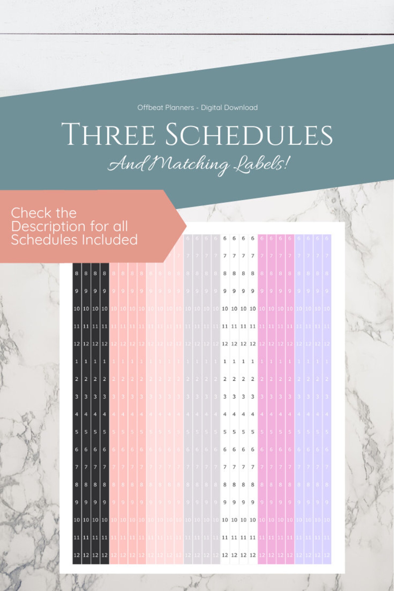 Pink Galaxy Time Schedule Stickers, Event and Appointment Stickers ...
