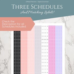 Pink Galaxy Time Schedule Stickers, Event and Appointment Stickers ...
