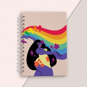 Rainbow Planner Book, Rainbow Undated Planner, Gay Planner, Pride Calendar, Rainbow LGBTQ Planner, Pride Planner Book, Undated Monthly Kisses