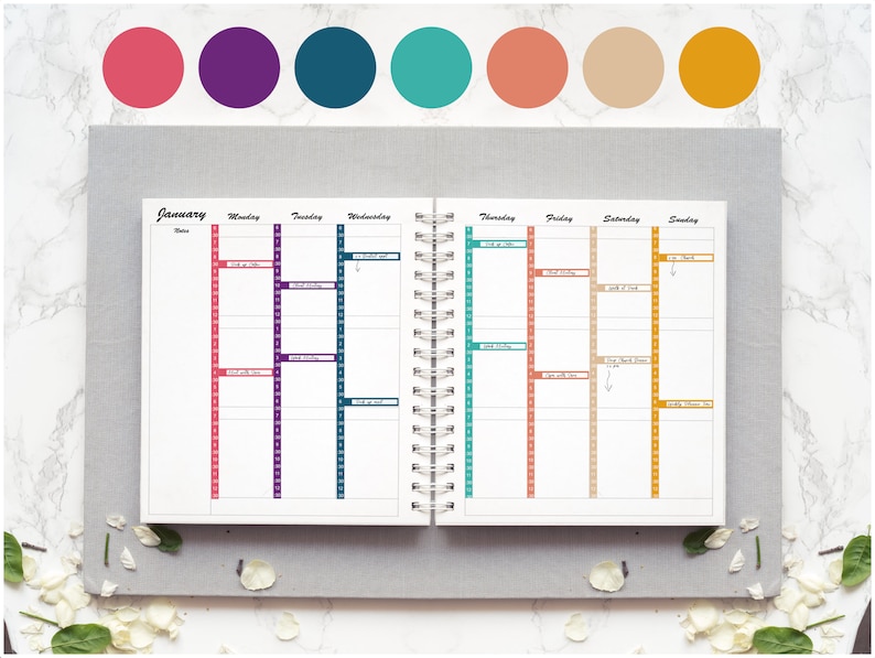 30 Minute Interval Time Schedule Stickers, Appointment Book, for Vertical Planners. Fits BIG & Classic Happy Planner image 1