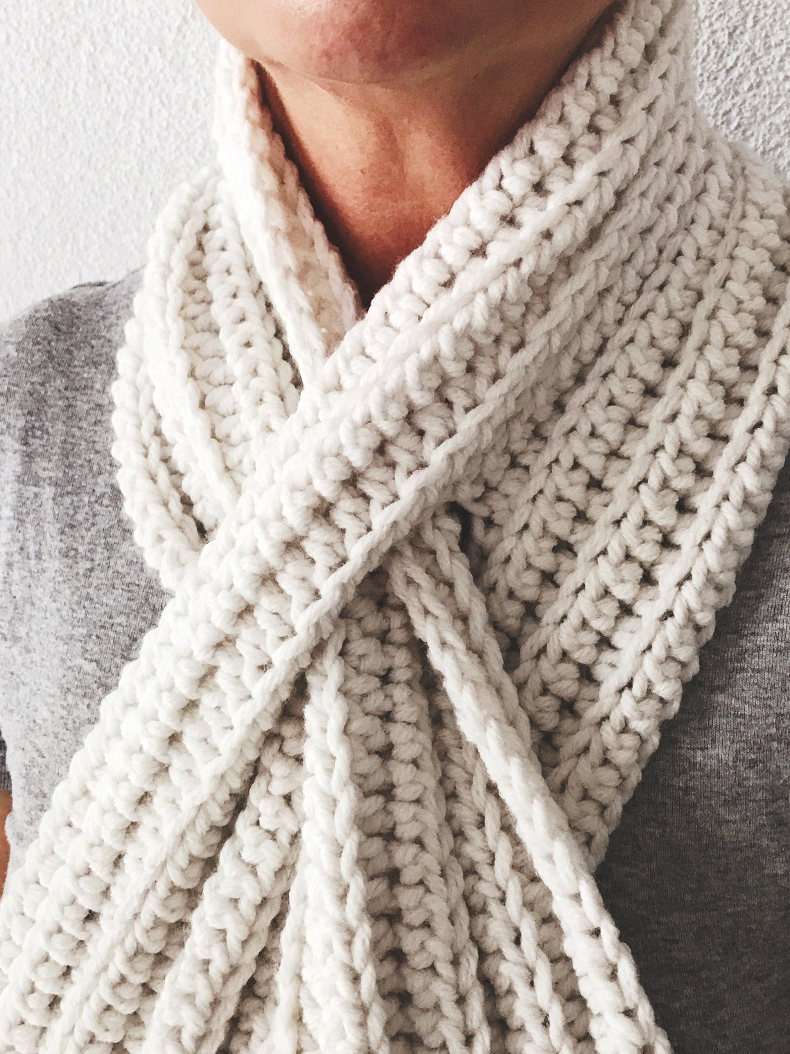 CROCHET PATTERN Simple Keyhole Scarf Etsy