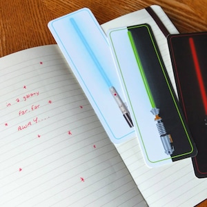 Light Saber Bookmarks (sleeve and tassel option)