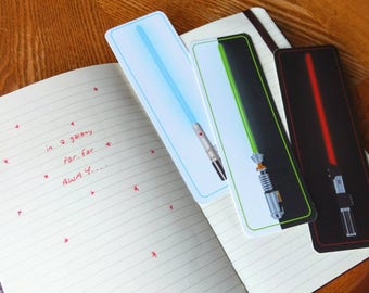 Light Saber Bookmarks (sleeve and tassel option)