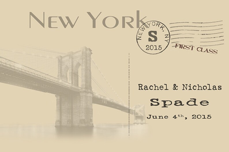 vintage postcards NY Wedding Guestbook Alternative \u2013 New York guestbook Wedding Guest Book Poster Weddings Custom state guestbook