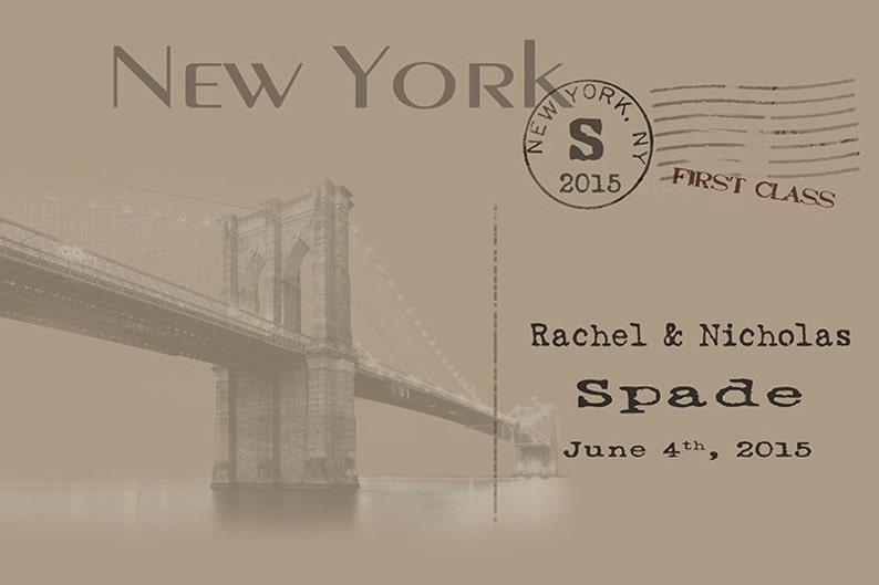 vintage postcards NY Wedding Guestbook Alternative \u2013 New York guestbook Wedding Guest Book Poster Weddings Custom state guestbook