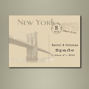 Affiche de livre d’or de mariage - Alternative au livre d’or de mariage - Livre d’or de New York - Cartes postales vintage - Mariages - Livre d’or d’état personnalisé - NY