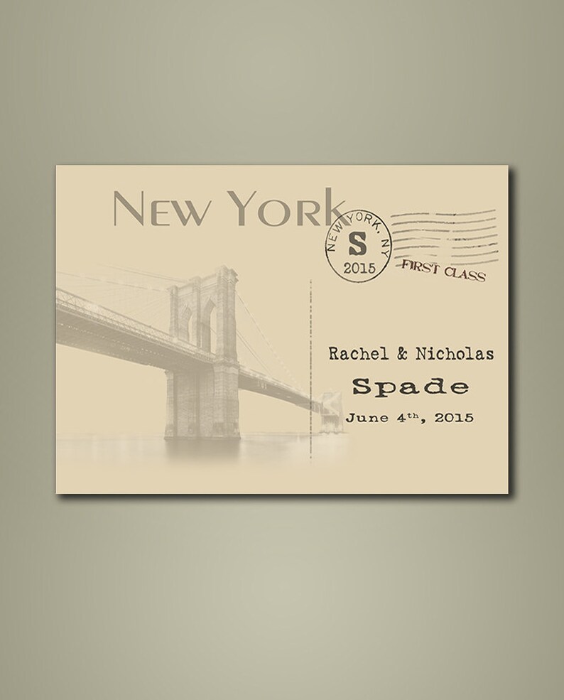 vintage postcards NY Wedding Guestbook Alternative \u2013 New York guestbook Wedding Guest Book Poster Weddings Custom state guestbook