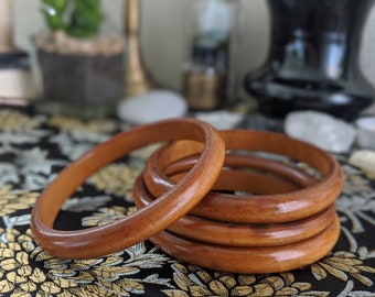 Japanese Pagoda Tree Wood Bangle, real authentic wooden bracelet traditional