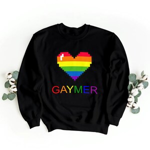 Pull Gaymer Pixel Heart | Cadeau de jeu vidéo | Cadeau de joueur | Vêtements de joueur | Gaymer | Fierté | 2
