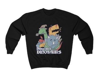 ダンジョンズ＆ディノス スウェットシャツ | RPG | ゲームマスター | テーブルトップ RPG | テーブルトップ ゲーム | RPG | ロールプレイング |
