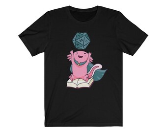Axolotl Wizard Board T-Shirt | Rpg Shirt | Game Master Shirt | Tabletop Gaming | RPG Shirt | Dice Shirt | 1