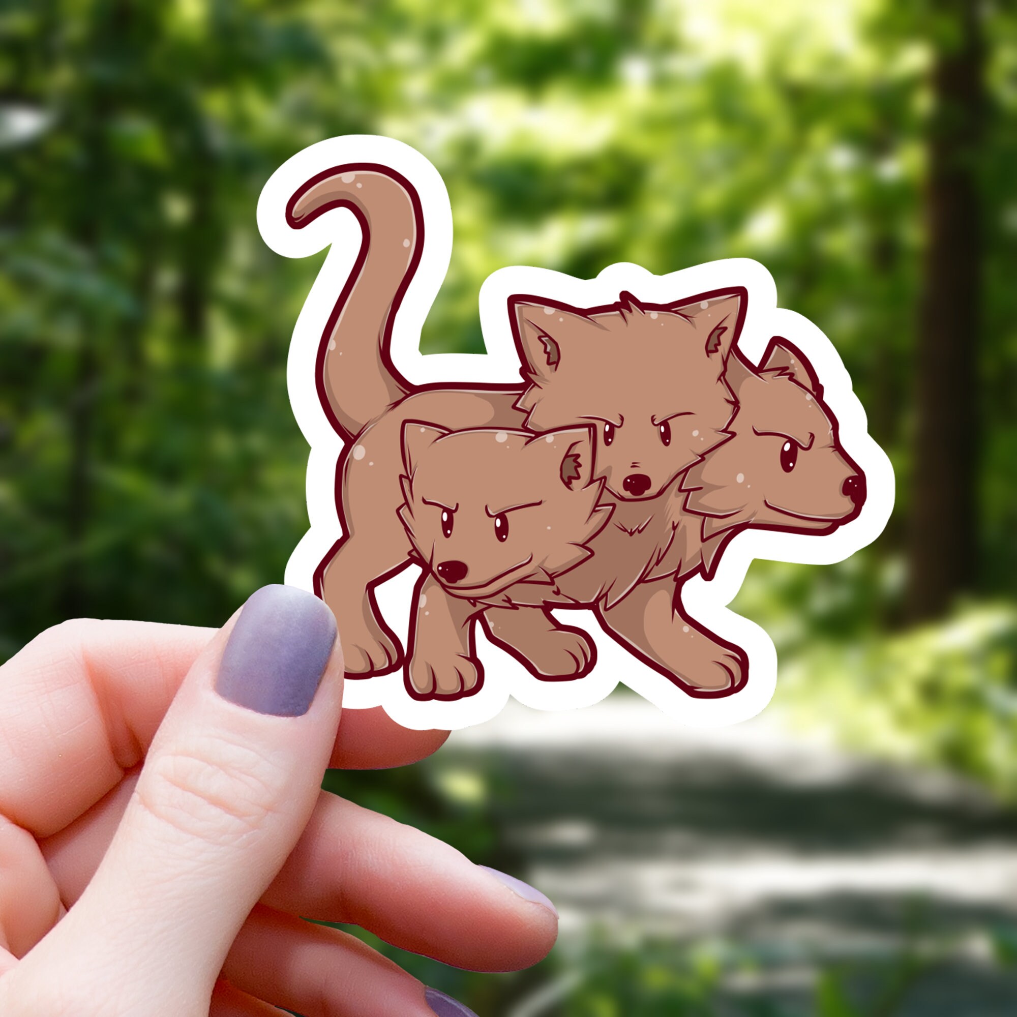 Chibi Cerberus Sticker | Monster Sticker | Mythology Sticker | Nerdy ...