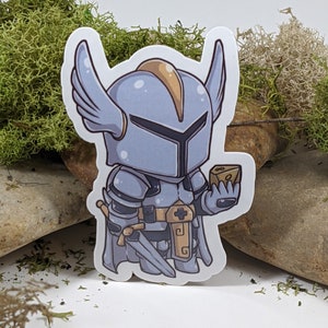 Chibi Paladin Polyhedral Dice Sticker | Rpg Stickers | Game Master Stickers | Tabletop Gaming | RPG Stickers | Role Playing Game Stickers