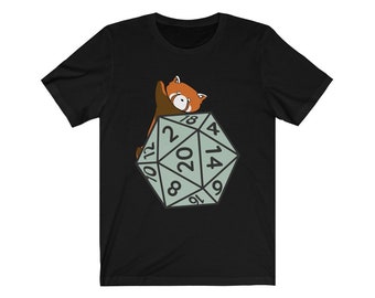 Red Panda Surprise Dice T-Shirt | Rpg | Game Master | Tabletop RPG | Tabletop Games | RPG | Role Playing | Board Games | 8