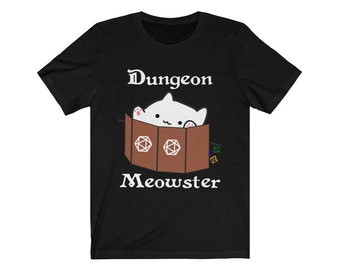 Katze GM T-Shirt | Rollenspiel | Spielleiter | Tabletop-Rollenspiel | Tabletop Spiele | Rollenspiel | Rollenspiel | Mit Würfel | 1
