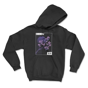Vaporwave Kirschblüte Hoodie | Steamwave Art Sweater | Vaporwave Pullover | Sakura Pullover