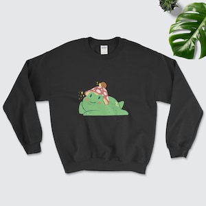 Sudadera de rana con sombrero de hongo / Jersey de rana / Puente de hongo / Puente de forrajeo / Puente de sombrero de hongo