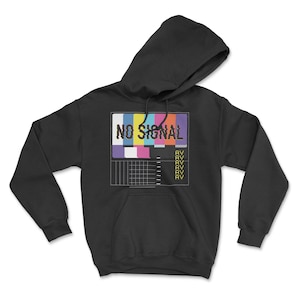 No Signal Vaporwave Hoodie | Steamwave Art Sweater | Vaporwave Pullover | AV Pullover