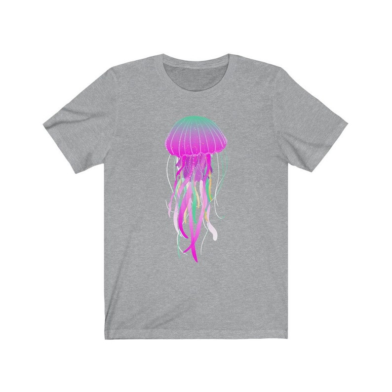 Electric Jellyfish T-Shirt Animal Shirt Sea Creature Shirt Jellyfish Shirt Athletic Heather