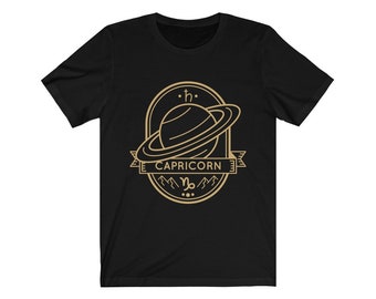 Capricorn Planet Zodiac T-Shirt | Zodiac Shirt | Zodiac Gift | Zodiac Sign T-Shirt | Zodiac |