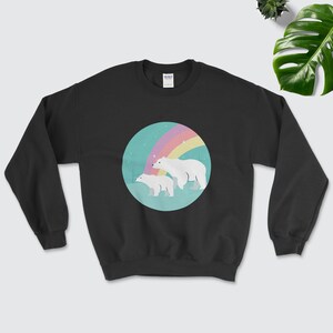 Rainbow Polar Bear Sweatshirt | Rainbow Jumper | Polar Bear Jumper | Cute Jumper | Kawaii Polar Bear