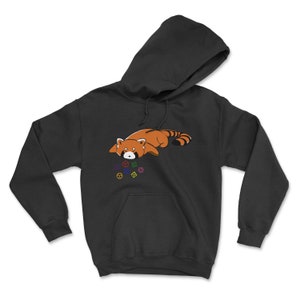 Red Panda Tabletop Player Hoodie | Rpg Hoodie | Tabletop Gamer Hoodie | Nerdy Hoodie | Geeky Hoodie