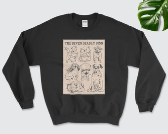 Seven Deadly Sins Of Dogs Sudadera / Dog Lover Jumper / Dog Jumper / Doggie Jumper / Dog Owner Jumper