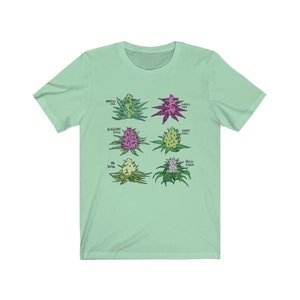 Weed Strains T-Shirt | Mairjuana Gift | Marijuana | Blueberry Kush | OG Kush | Purple Haze