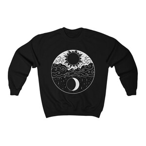 Tarot Sun And Moon Sweatshirt | Balance Shirt | Sun Shirt | Moon Shirt | Celestial Shirt