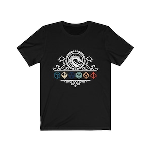 Retro Dice Dragon Crest Camiseta / Rpg / Game Master / Tabletop RPG / Tabletop Games / RPG / Role Playing
