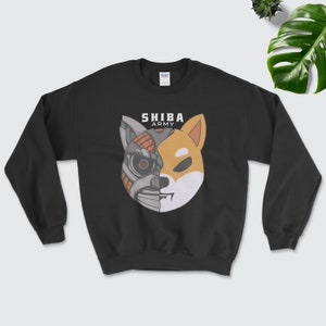 Shiba Army Token Crypto Sweatshirt | Cypto Pullover | Kryptowährung Jumper | Krypto-Anleger Jumper | Krypto Fächer | 4