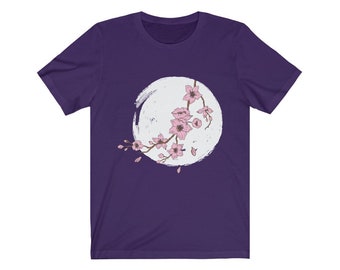 トップス tree & moon Embroidery Shirt - Sakura Amazon.com: Red Moon Japanese Old Cherry Blossom Sakura Fuji