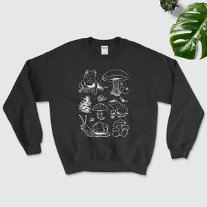 Sudadera Criaturas del sotobosque / Saltador de setas / Saltador de setas de rana / Saltador de caracoles