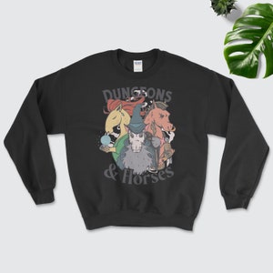 Dungeons and Horses Sweatshirt | Rpg Jumper | Game Master Jumper | Tabletop Gaming